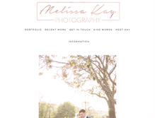 Tablet Screenshot of melissakayphotography.com